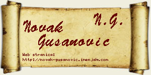Novak Gušanović vizit kartica